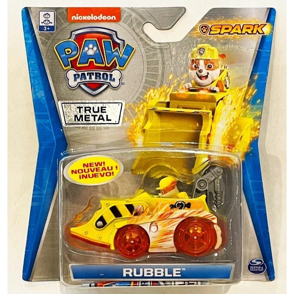 New Paw Patrol Spark True Metal Rubble 1:55 Die Cast Toy Car